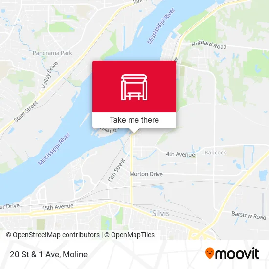 20 St & 1 Ave map