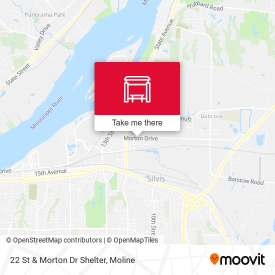 22 St & Morton Dr Shelter map