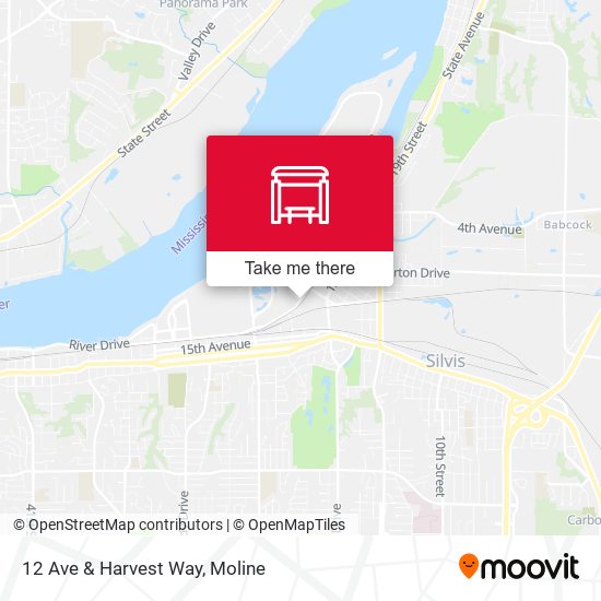 12 Ave & Harvest Way map