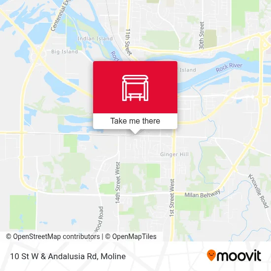 10 St W & Andalusia Rd map