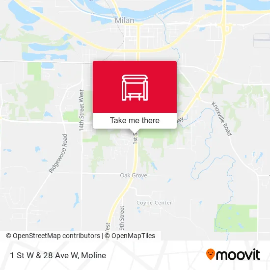 1 St W & 28 Ave W map