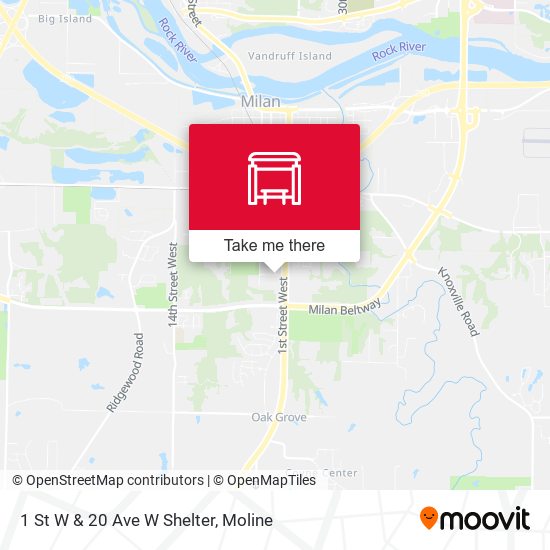 1 St W & 20 Ave W Shelter map