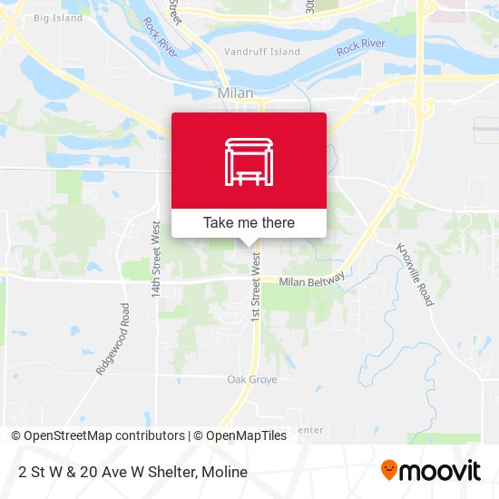 2 St W & 20 Ave W Shelter map