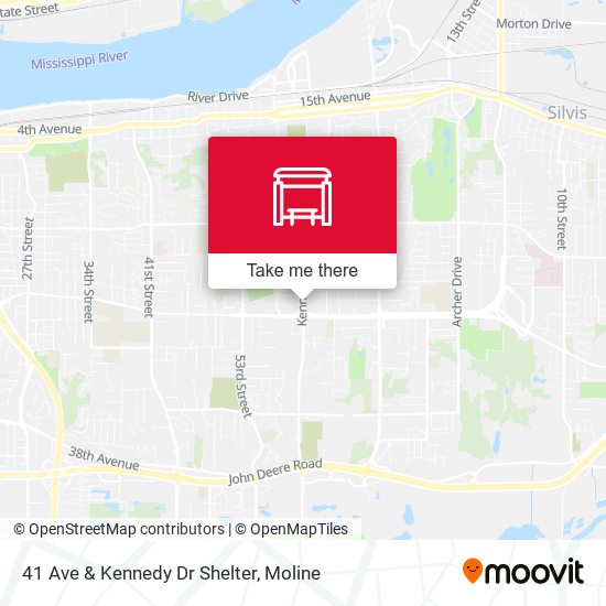 41 Ave & Kennedy Dr Shelter map