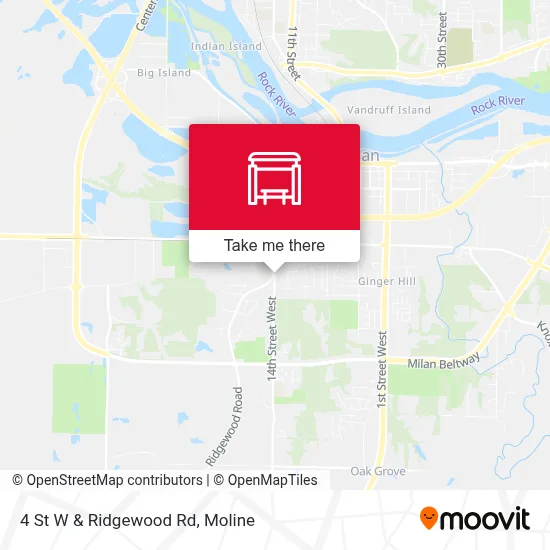 4 St W & Ridgewood Rd map