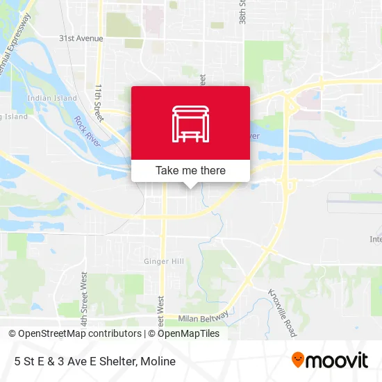 Mapa de 5 St E & 3 Ave E Shelter