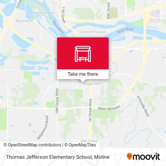 Thomas Jefferson Elementary School map