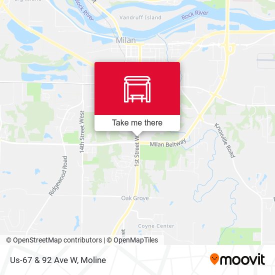 Us-67 & 92 Ave W map