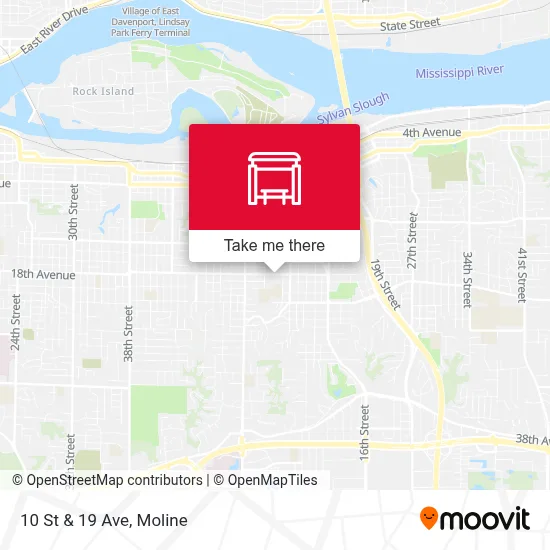 10 St & 19 Ave map