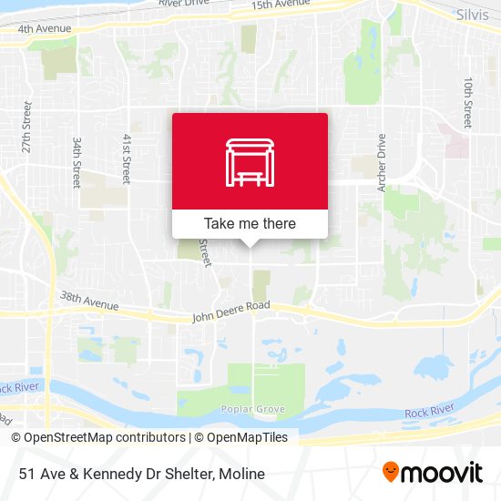 51 Ave & Kennedy Dr Shelter map