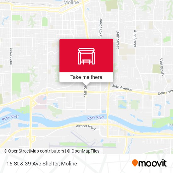 16 St & 39 Ave Shelter map