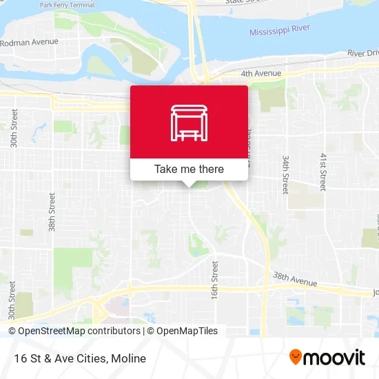 16 St & Ave Cities map