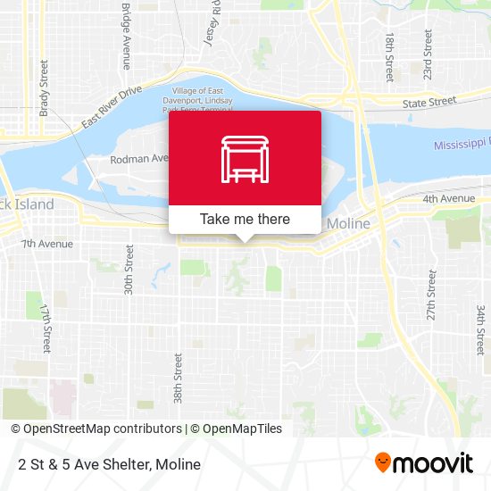 2 St & 5 Ave Shelter map