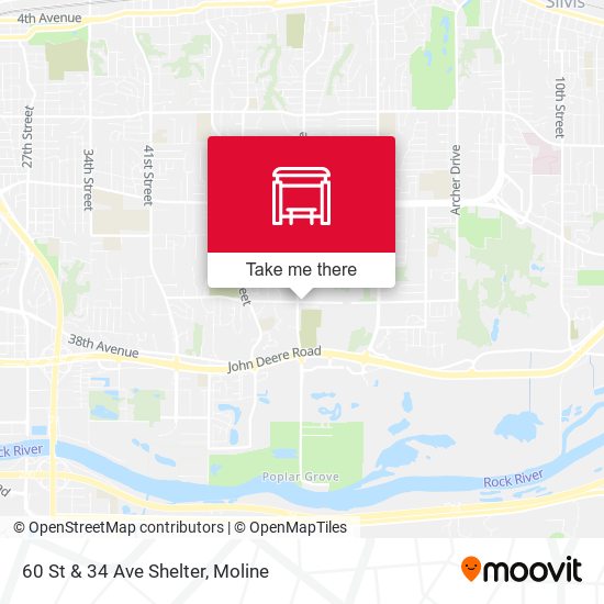 60 St & 34 Ave Shelter map