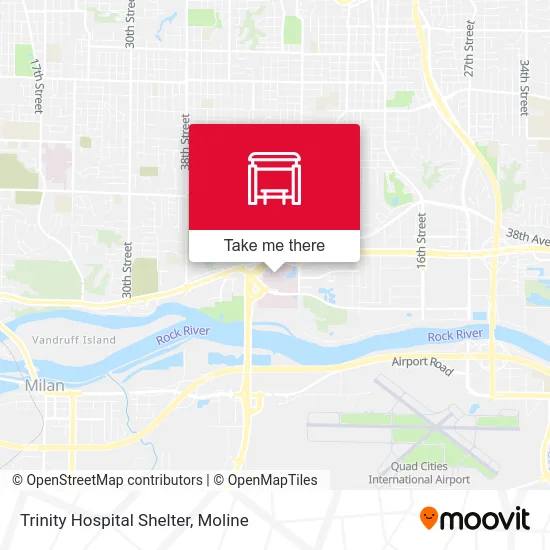 Trinity Hospital Shelter map