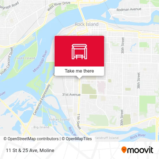 11 St & 25 Ave map