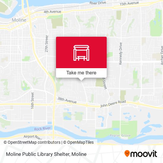 Mapa de Moline Public Library Shelter