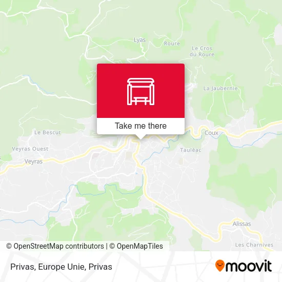 Privas, Europe Unie map