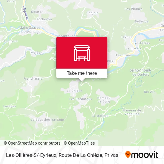 Les-Ollières-S / -Eyrieux, Route De La Chièze map
