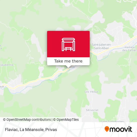 Flaviac, La Méansole map