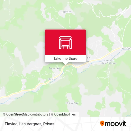 Flaviac, Les Vergnes map