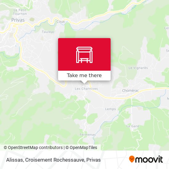 Alissas, Croisement Rochessauve map