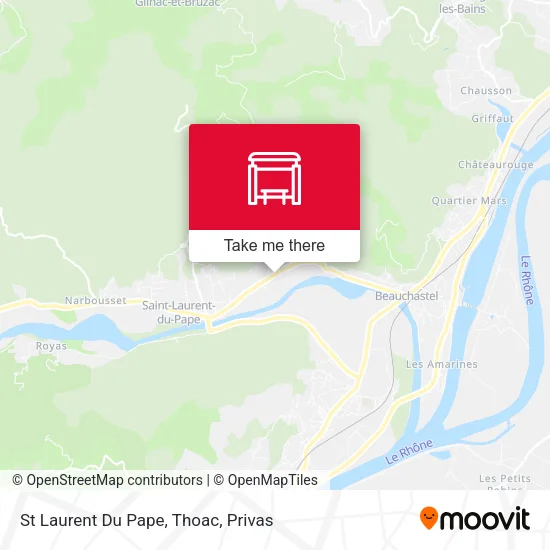 St Laurent Du Pape, Thoac map