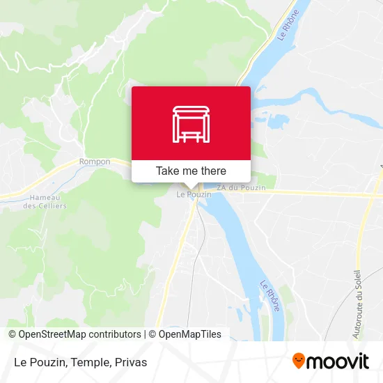 Le Pouzin, Temple map