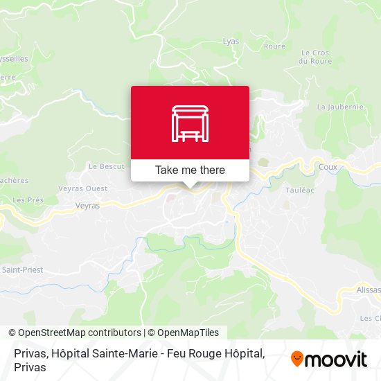 Privas, Hôpital Sainte-Marie - Feu Rouge Hôpital map
