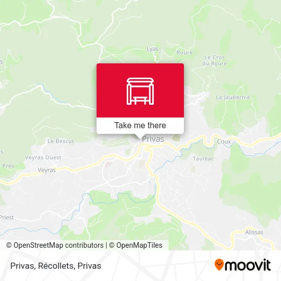 Privas, Récollets map