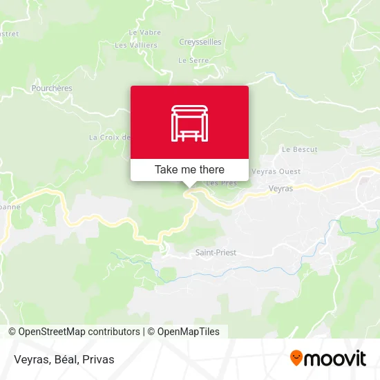 Veyras, Béal map