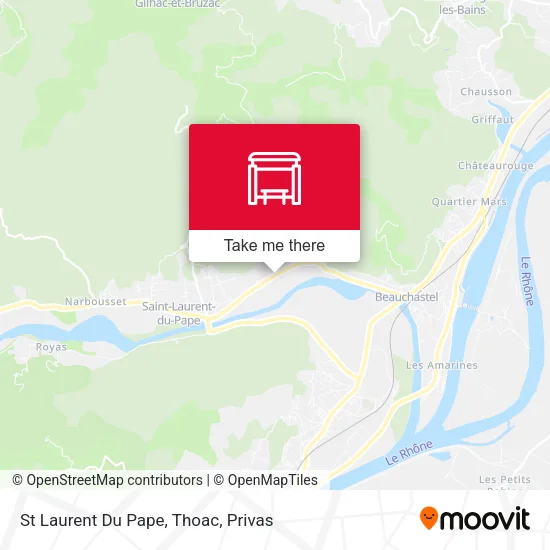 St Laurent Du Pape, Thoac map