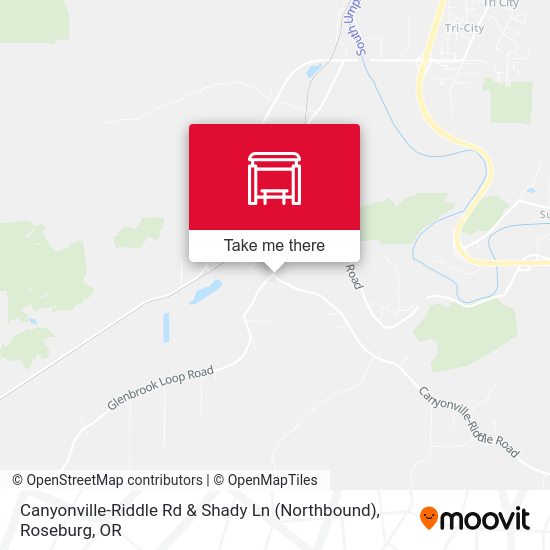 Mapa de Canyonville-Riddle Rd & Shady Ln (Northbound)