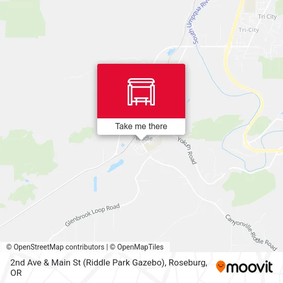 2nd Ave & Main St (Riddle Park Gazebo) map