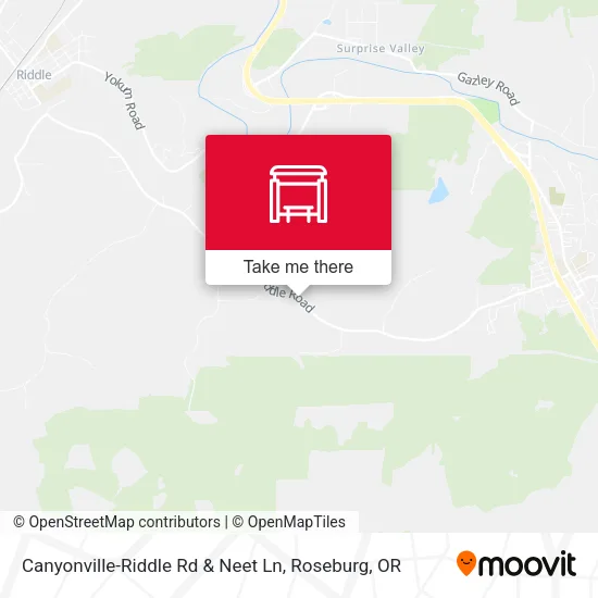 Canyonville-Riddle Rd & Neet Ln map