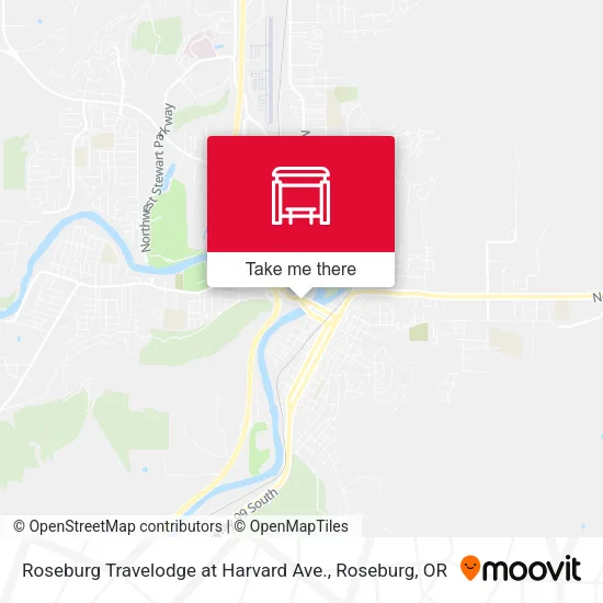 Roseburg Travelodge at Harvard Ave. map