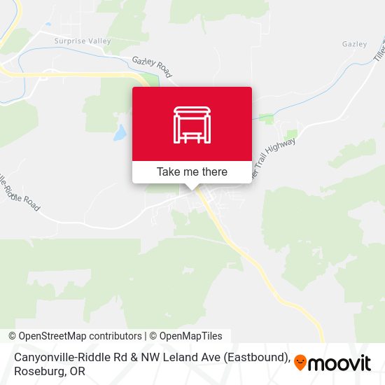 Canyonville-Riddle Rd & NW Leland Ave (Eastbound) map