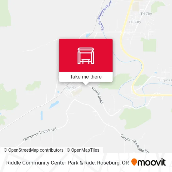 Riddle Community Center Park & Ride map