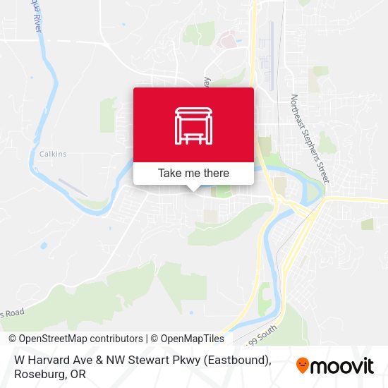 Mapa de W Harvard Ave & NW Stewart Pkwy (Eastbound)