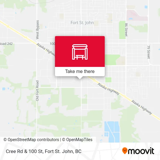 Cree Rd & 100 St map