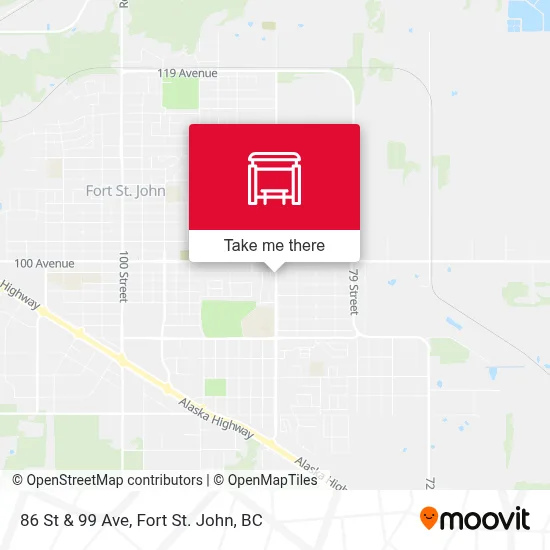 86 St & 99 Ave map