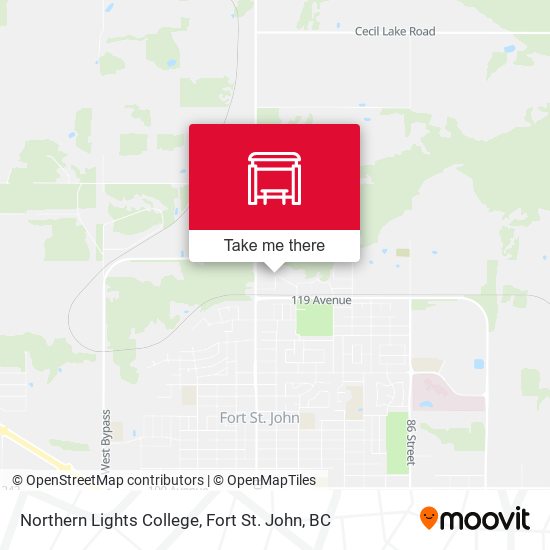 Northern Lights College map