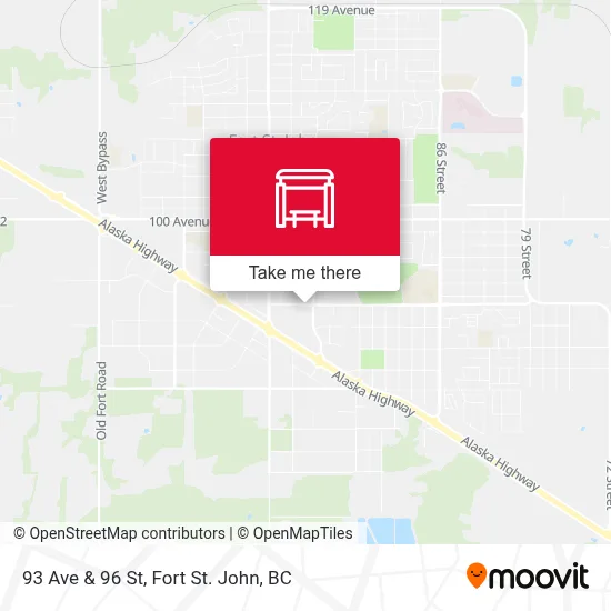 93 Ave & 96 St map