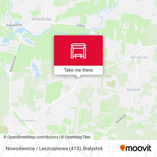 Карта Nowodworce / Leszczynowa (415)