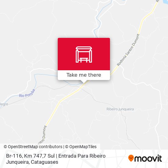 Mapa Br-116, Km 747,7 Sul | Entrada Para Ribeiro Junqueira