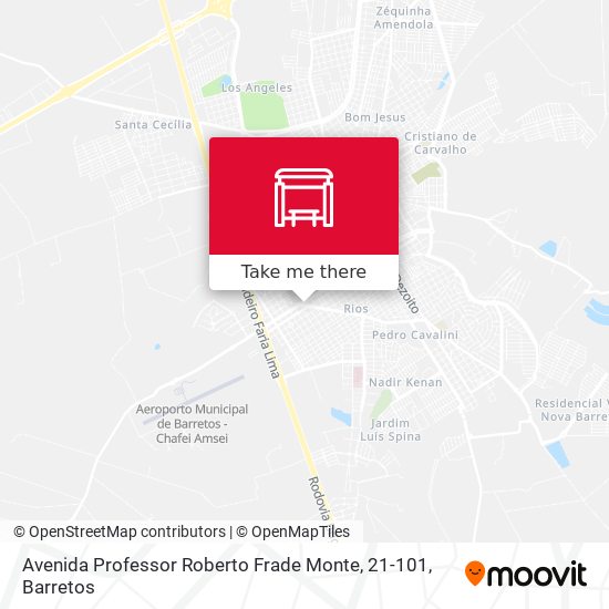 Mapa Avenida Professor Roberto Frade Monte, 21-101