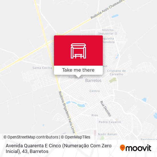 Avenida Quarenta E Cinco (Numeração Com Zero Inicial), 43 map