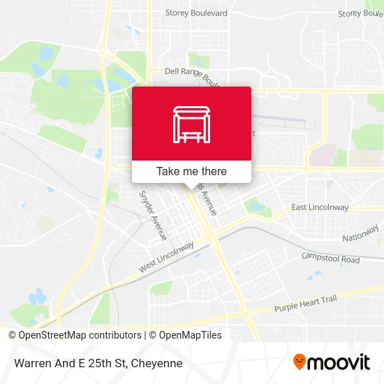 Warren And E 25th St map