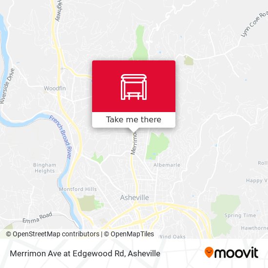 Merrimon Ave at Edgewood Rd map