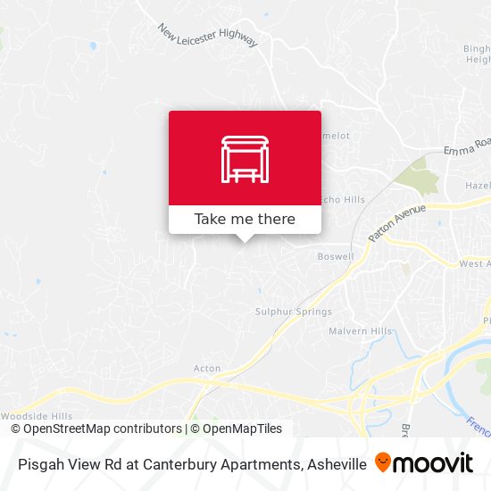 Pisgah View Rd at Canterbury Apartments map